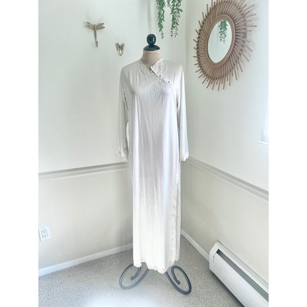 Vintage Papillon Paula Carbone Lace Trim Slip Dress